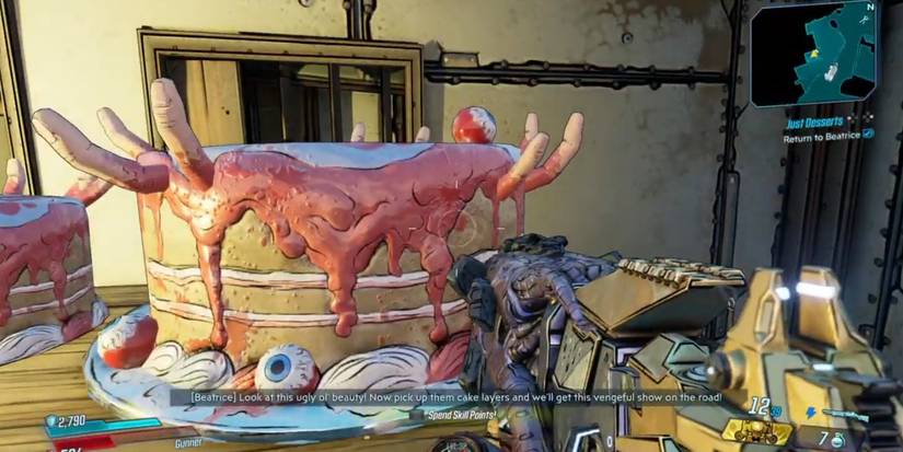 Borderlands 3 revenge cake with eyeballs and fingers