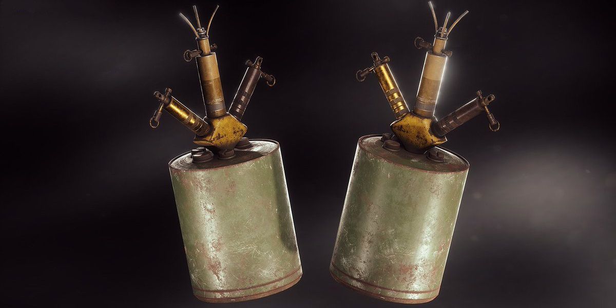 The AP Mine, or the Bouncing Betty, from Battlefield 5