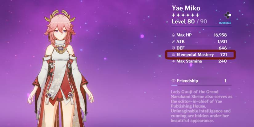 Building her with Elemental Mastery in Genshin Impact