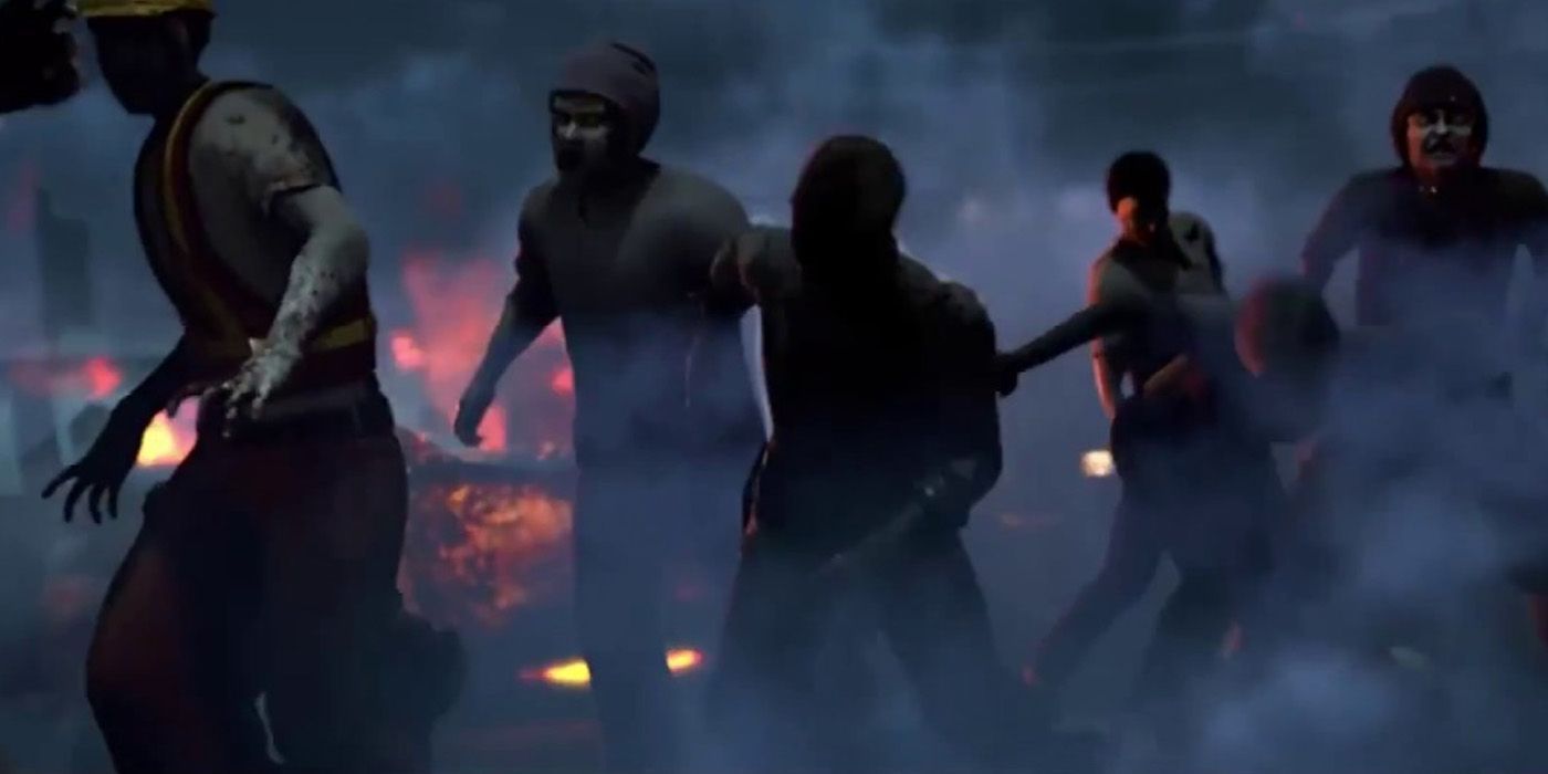 Zombies infected with the C-Virus in Resident Evil 6