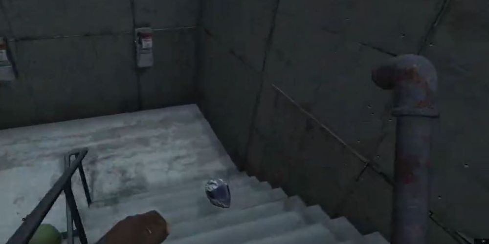 Player using the Lead Pipe in DayZ.