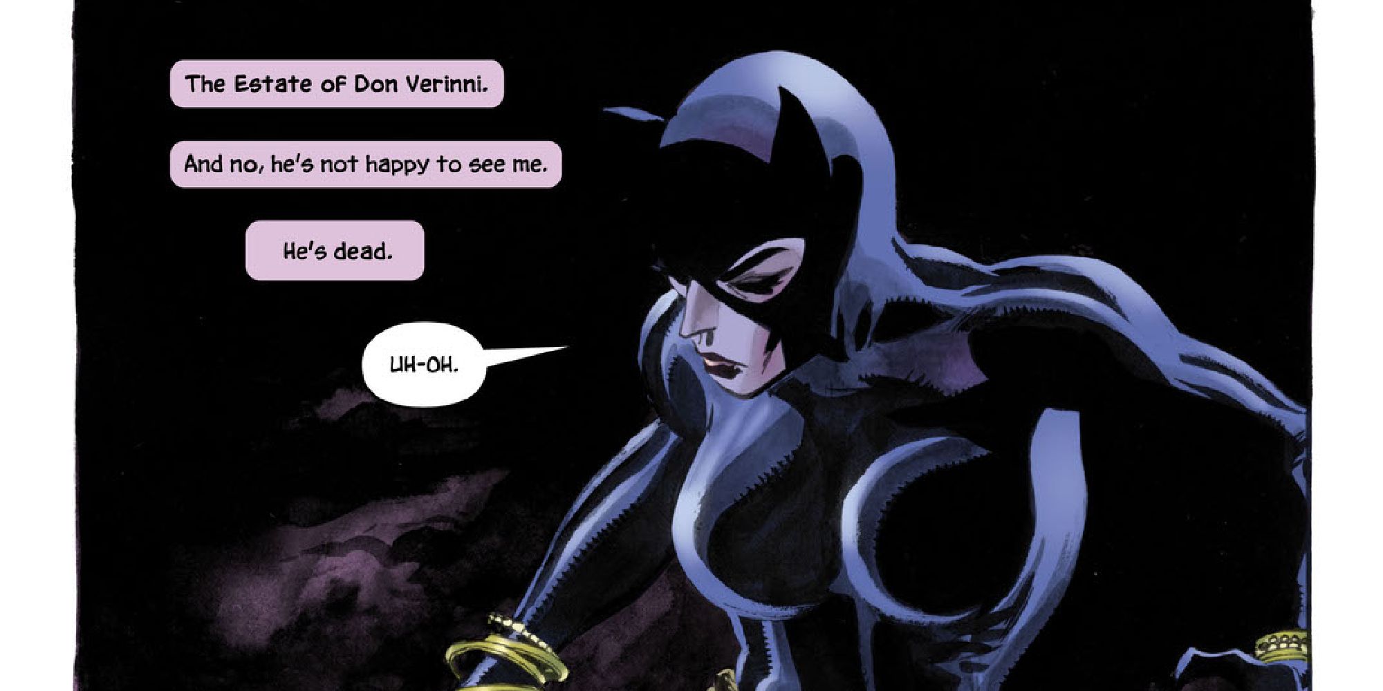 Catwoman appearing in a panel of When In Rome
