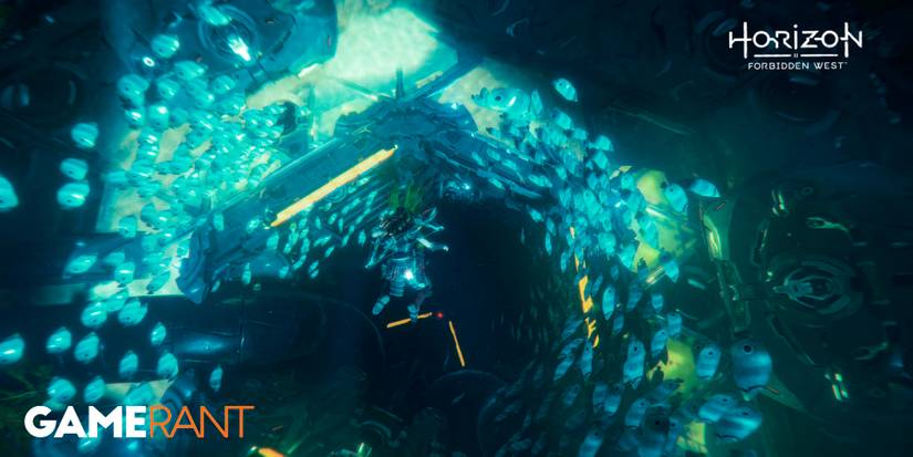 Horizon Forbidden West Aloy diving to find the entrance of Cauldron KAPPA