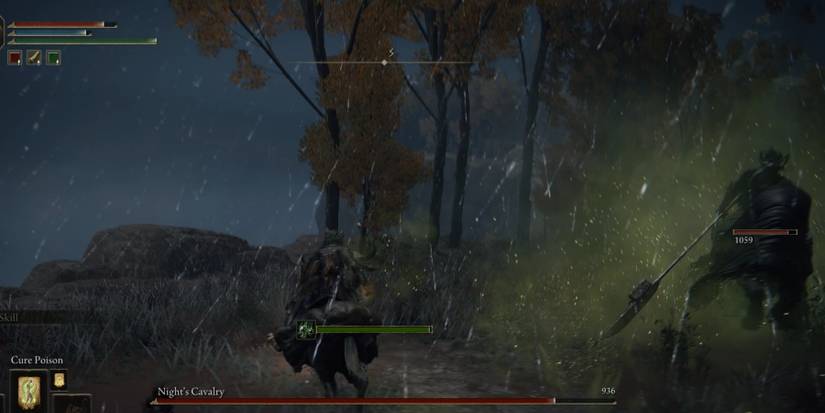 Cheesing Night's Cavalry with poison in Elden Ring