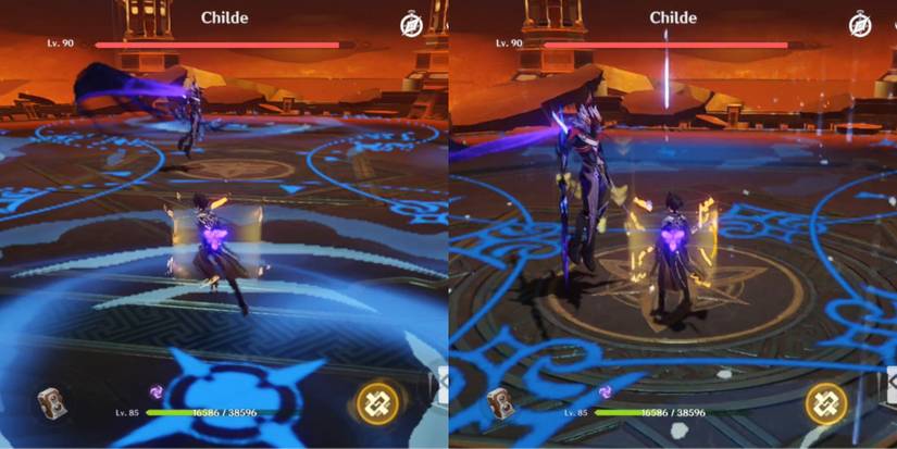 Childe's arrow rain in Genshin Impact 