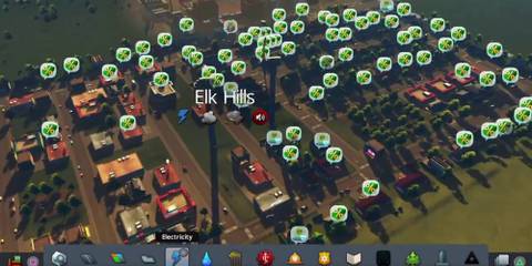 A residential area in Cities: Skylines complaining about high taxes