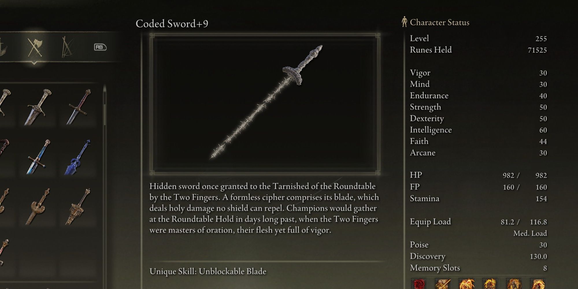 Best One-Handed Swords In Elden Ring