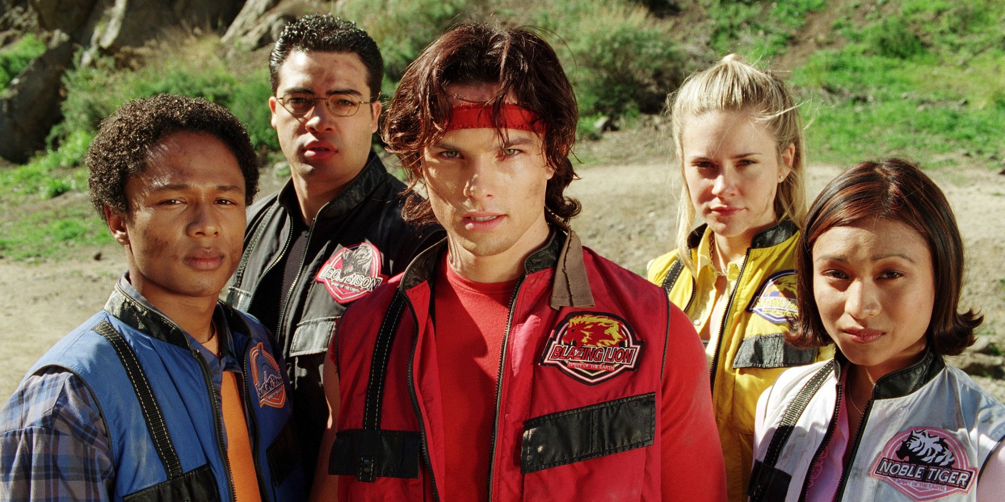 Cole Evans and the other Rangers from Power Rangers Wild Force