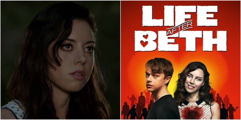 Collage of Aubrey Plaza in Life After Beth