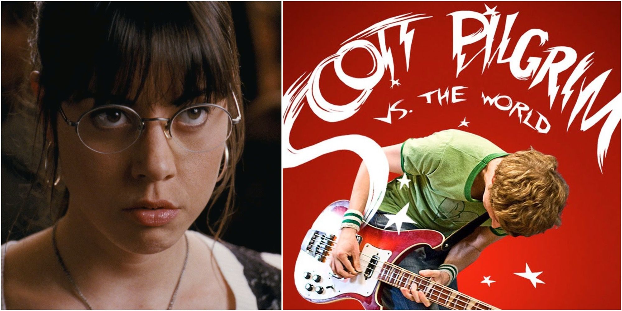 Collage of Aubrey Plaza in Scott Pilgrim VS the World 