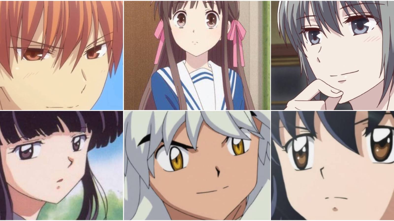 Collage of Fruits Basket Love Triangle Yuki & Kyou & Toru Inuyasha Love Triangle Inuyasha Kagome And Kikyou