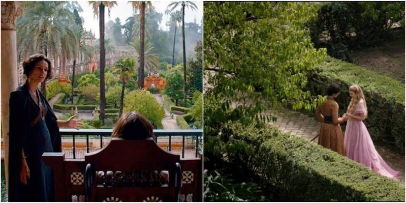 Collage of Game of Thrones Filming Locations The Water Palaces of Dorne: Spain