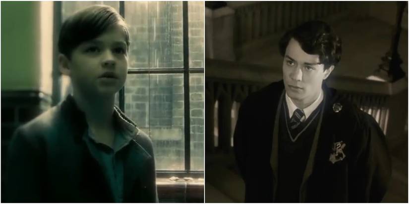 Collage of Tom Riddle as a Kid and Teen in Harry Potter Series Lord Voldemort
