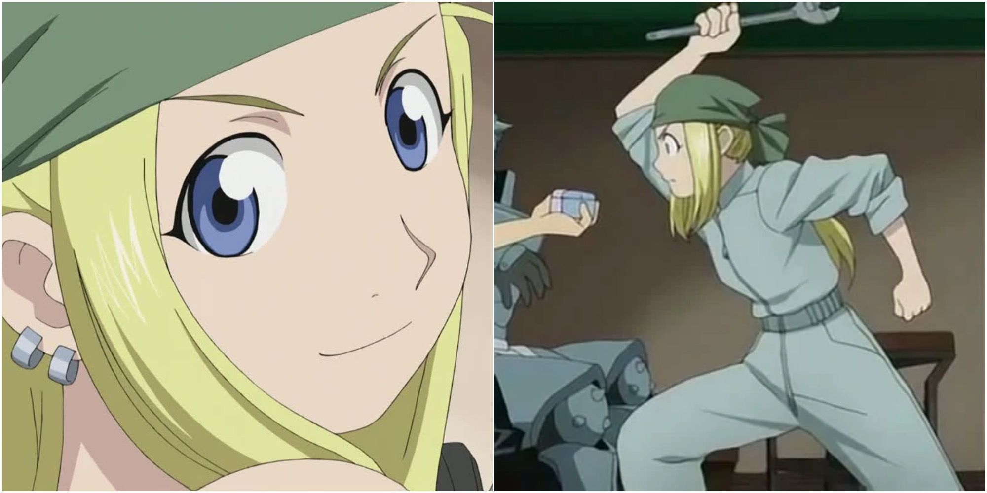 Collage of Winry from Full Metal Alchemist