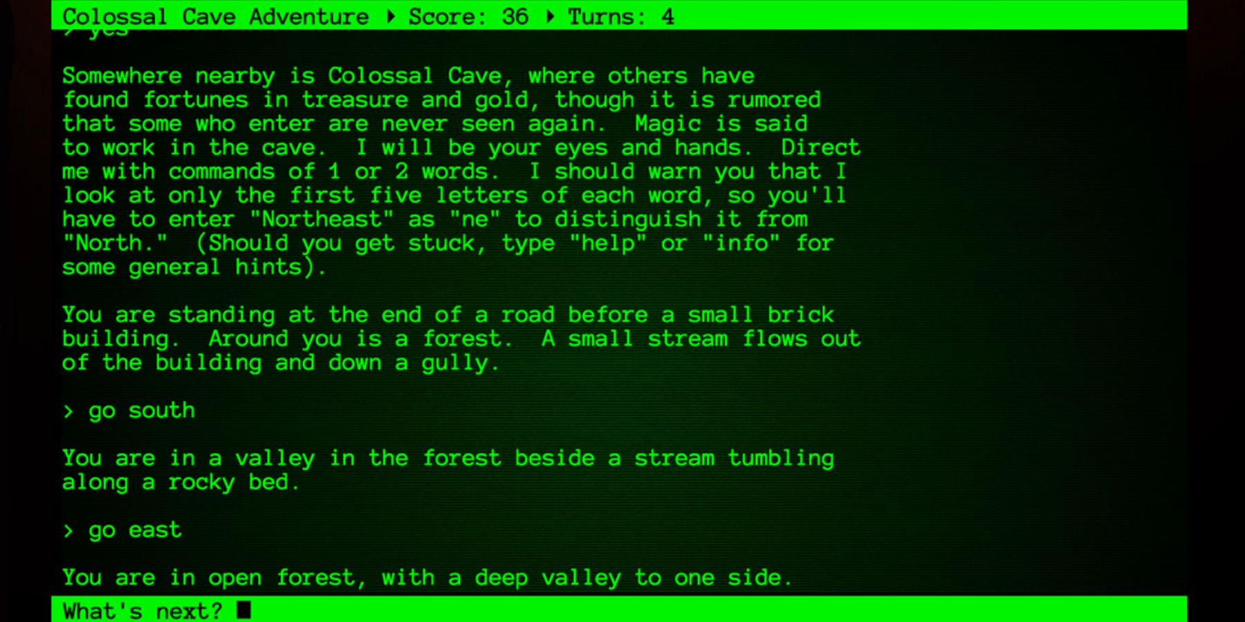 Colossal Cave Adventure text