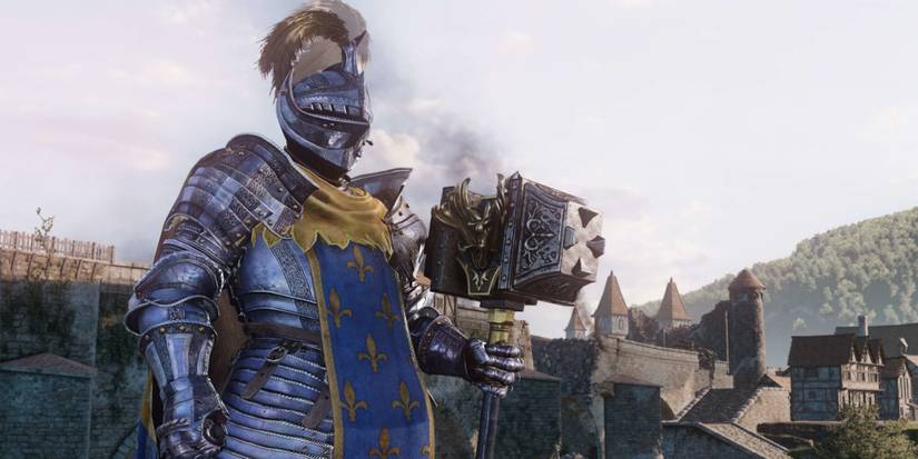 Conqueror's Blade - A knight with a hammer.