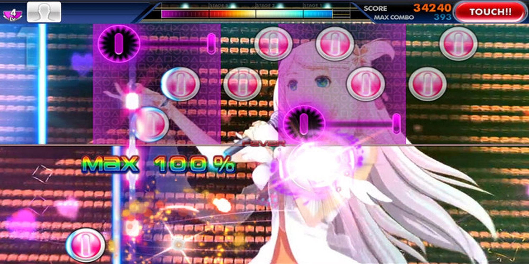 Showing off a combo in DJMAX