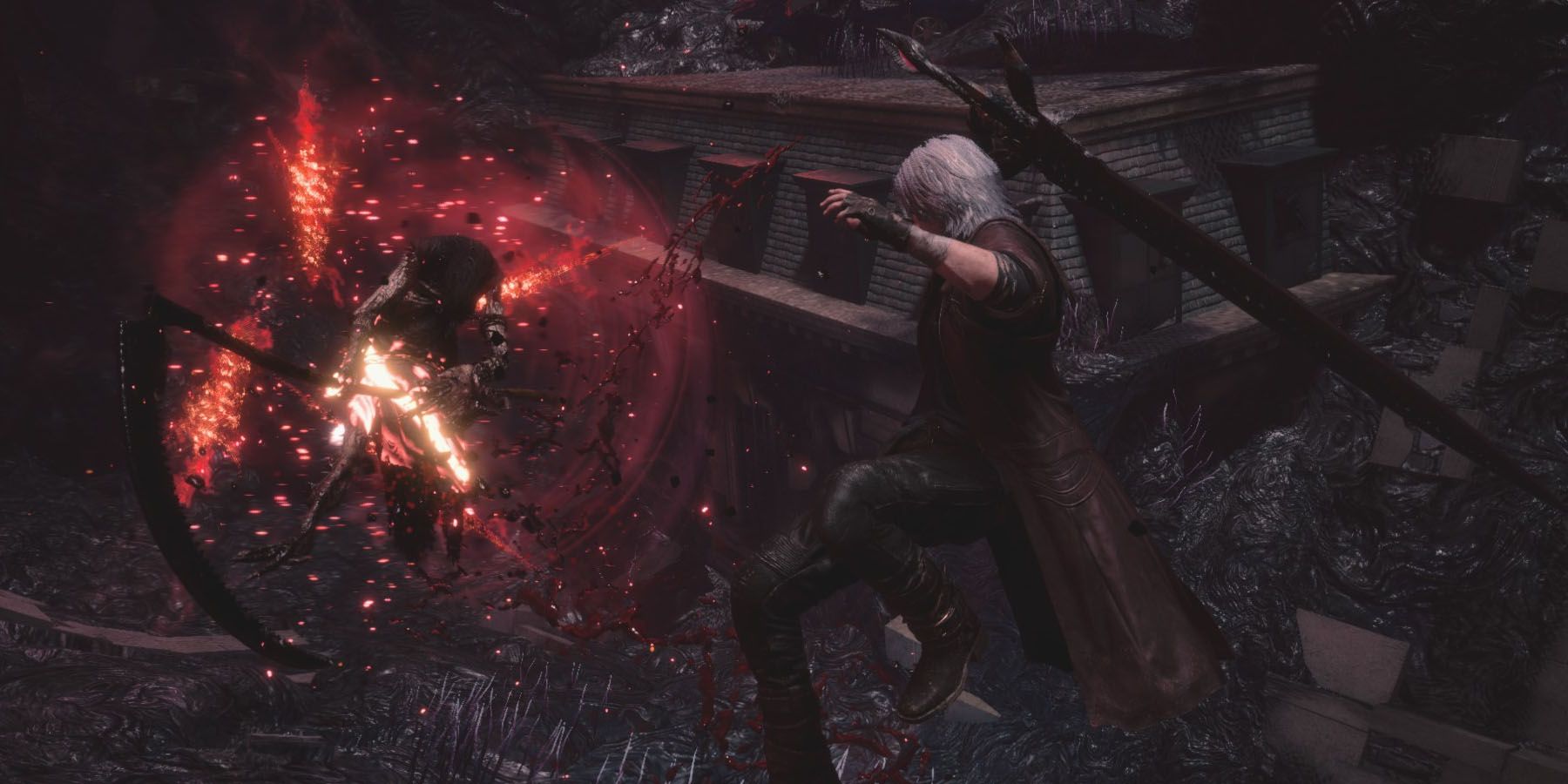 Dante attacking from mid air