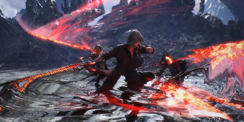 Dante attacking multiple opponents at once