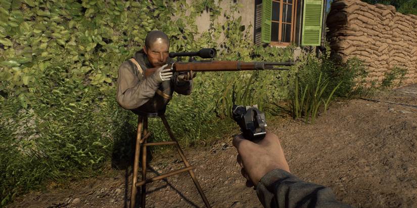 A sniper decoy in France, from Battlefield 5