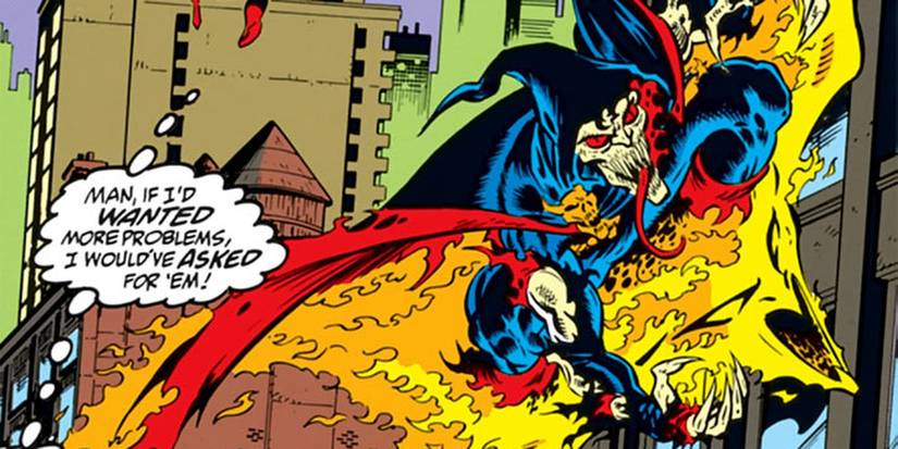 Demogoblin Flying away from Spider-Man Cropped