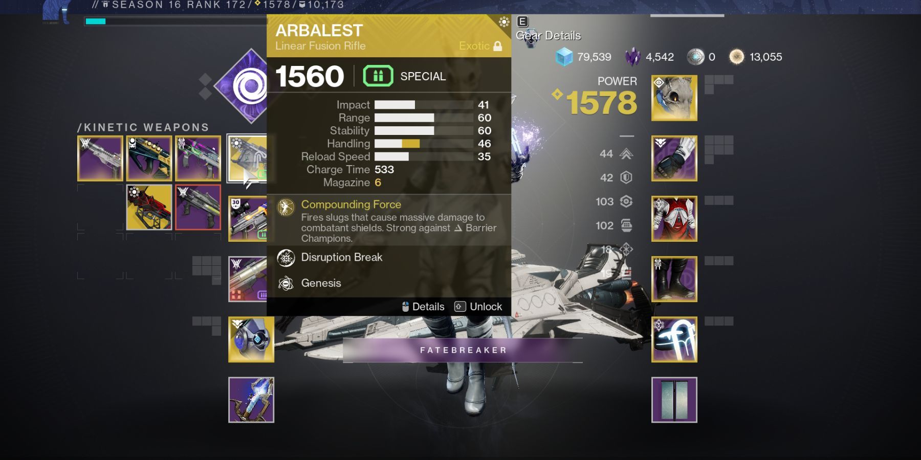 Destiny 2 Arbalest In Players Kinetic Slot