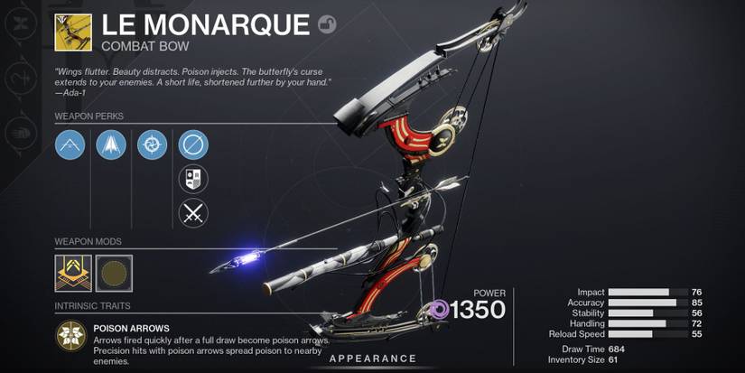 Destiny 2 Le Monarque Exotic Combat Bow