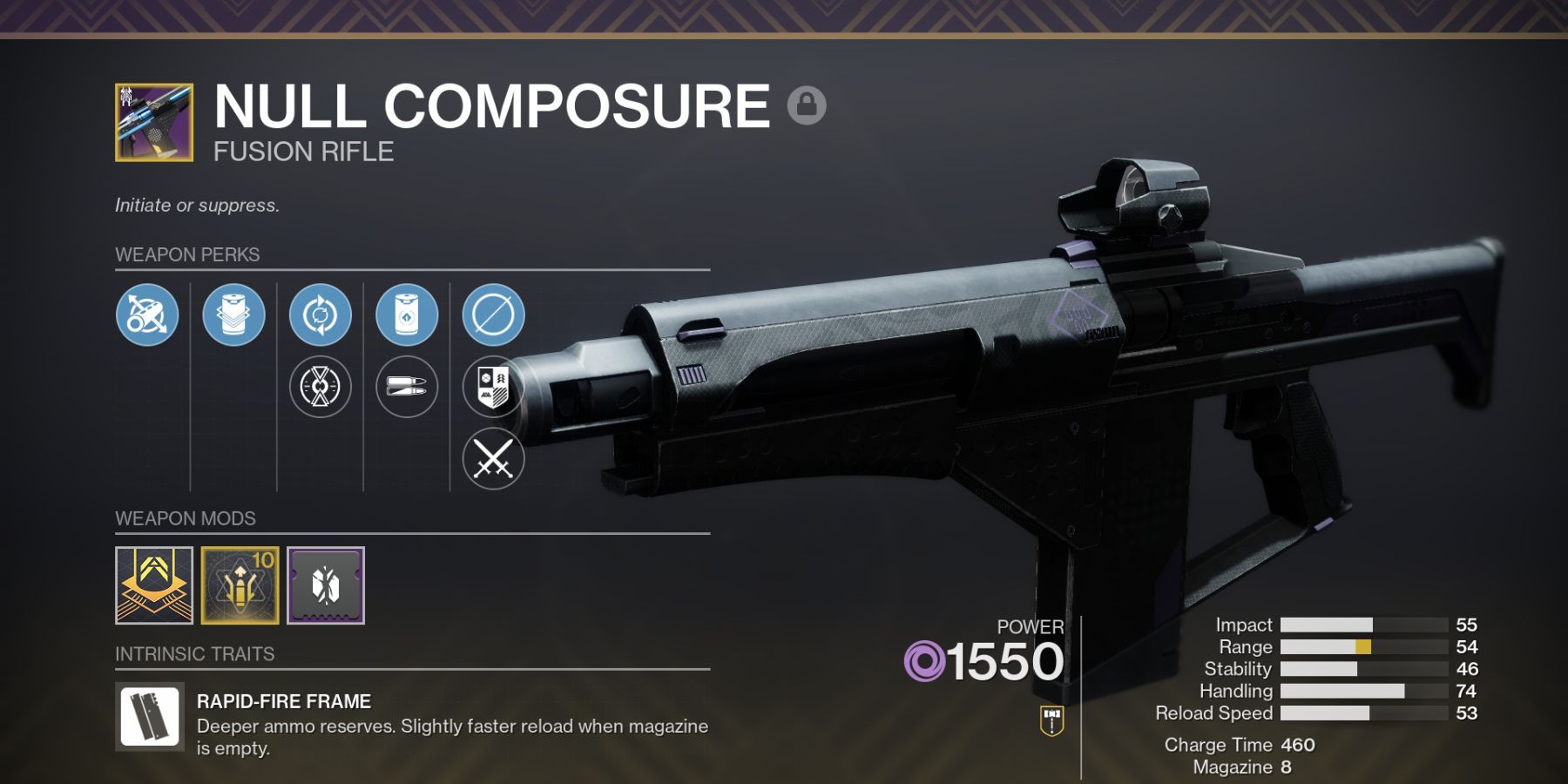 Destiny 2 Null Composure Fusion Rifle