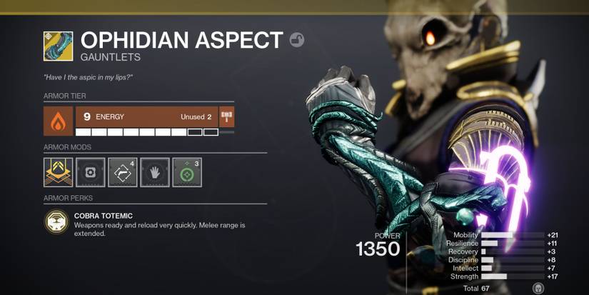 Destiny 2 Ophidian Aspect Gauntlets