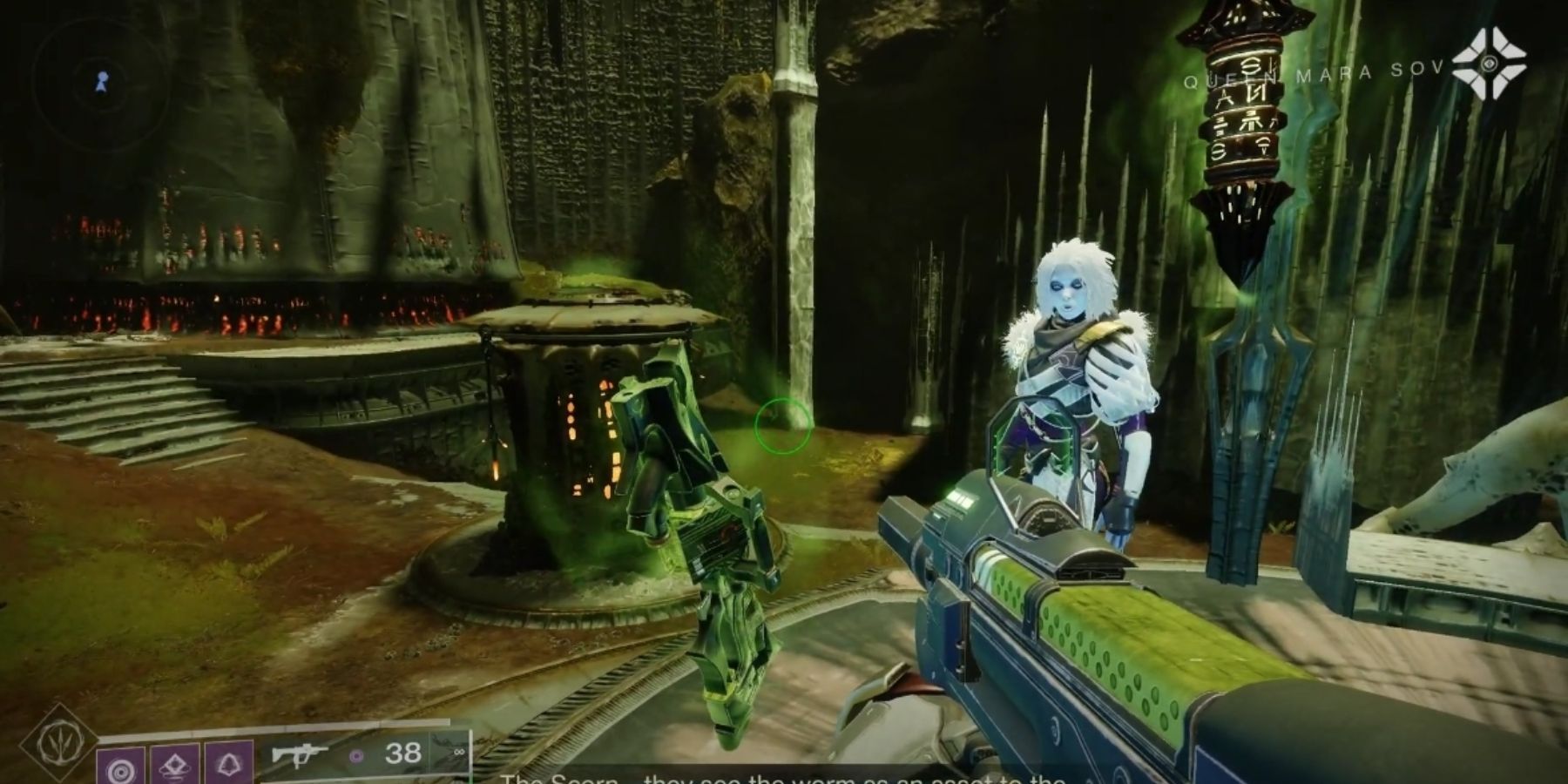 Destiny 2 Player Picking Up Parasite Grenade Launcher From Mara Sov