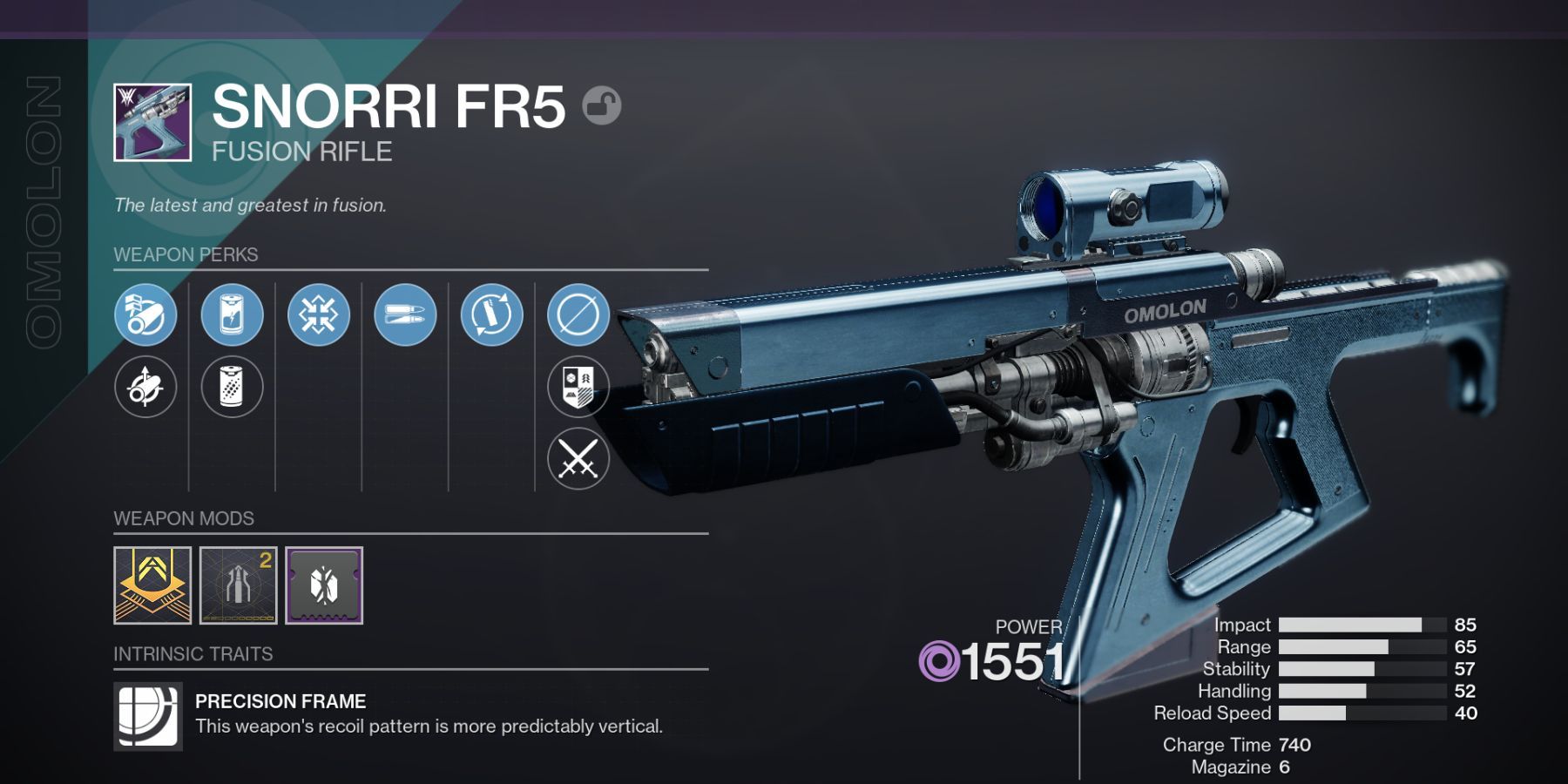 Destiny 2 Snorri FR5 Fusion Rifle
