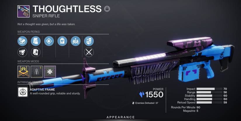 Destiny 2 Thoughtless Sniper Rifle