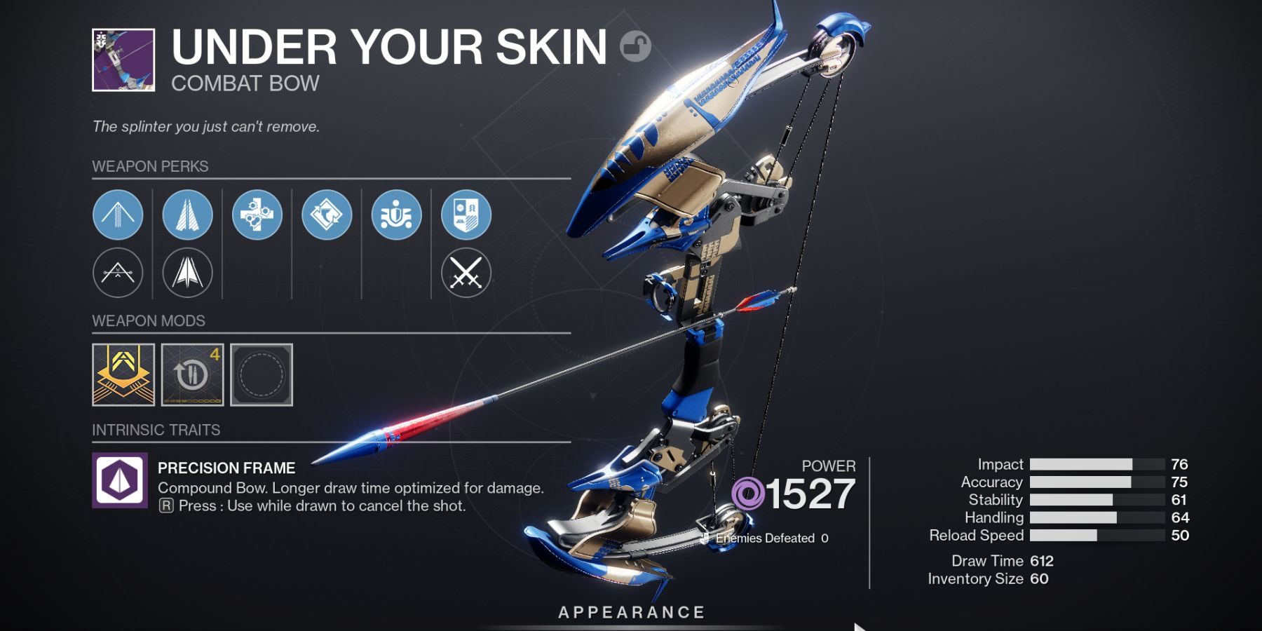 Destiny 2 Under Your Skin Combat Bow