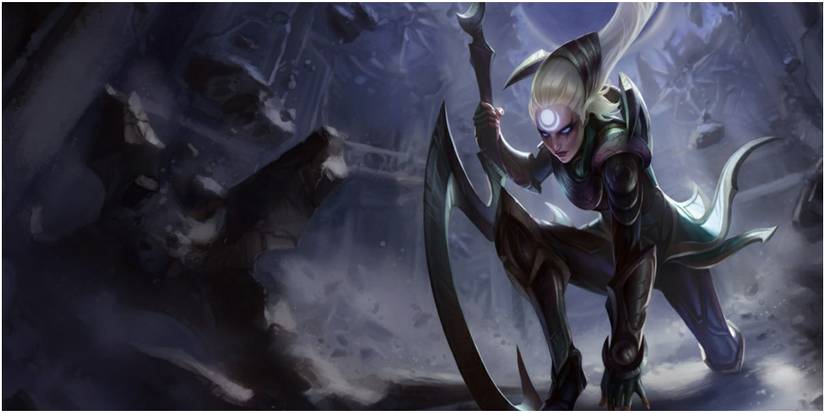 Diana becoming an Ascended in her League of Legends splash art