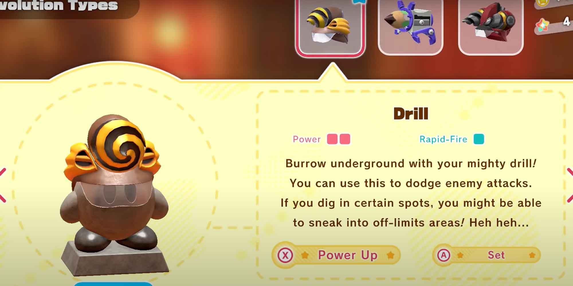 The Drill copy ability in Kirby in The Forgotten Land