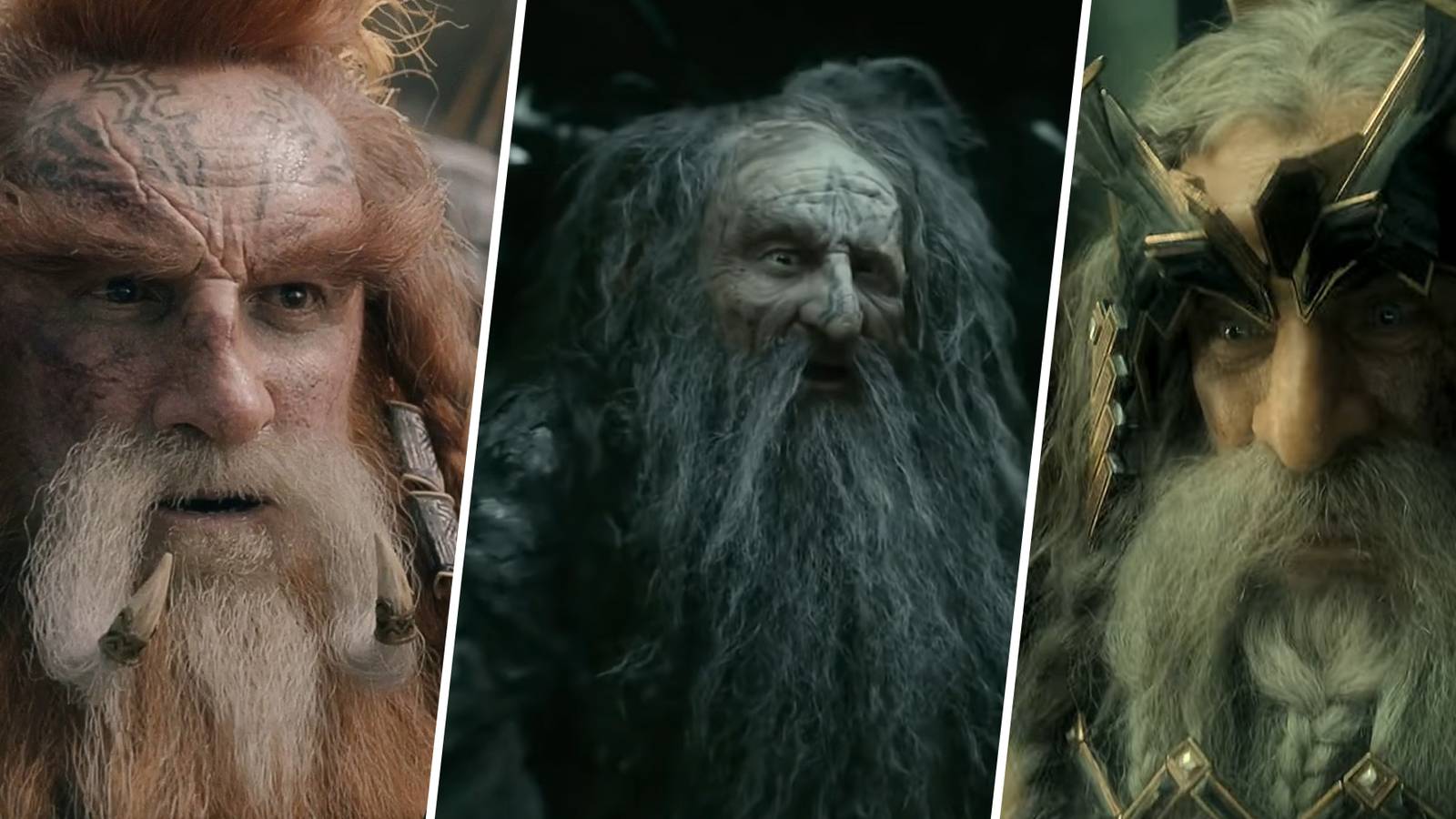 Dain Ironfoot, Thrain, and Thror the Dwarf Lords from Lord of the Rings and The Hobbit