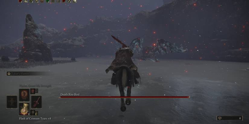 Elden Ring Death Rite Bird Boss Consecrated Snowfields