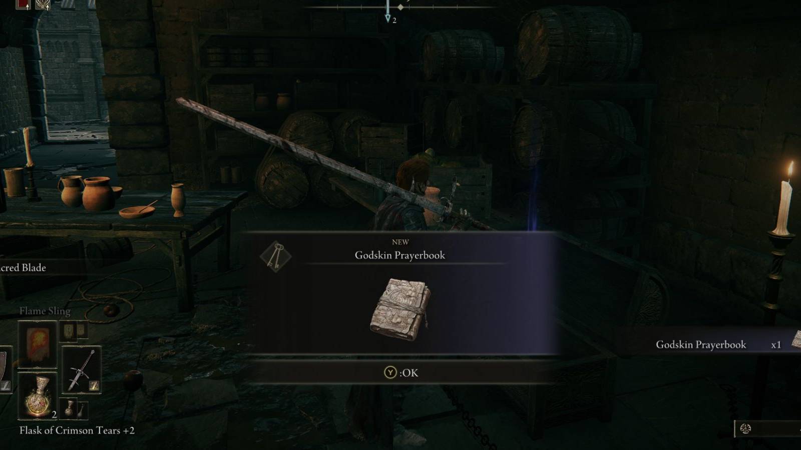 Elden Ring Godskin Prayerbook Guide Pickup Chest Notification