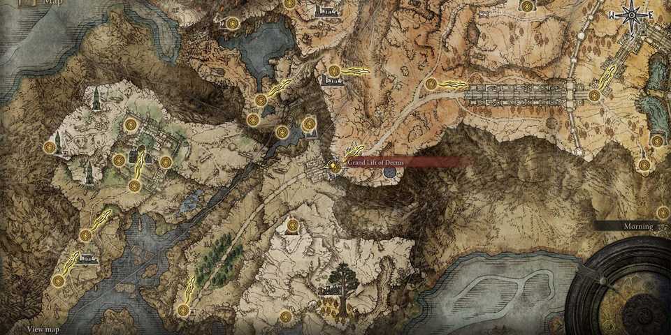 Elden Ring Grand Lift Dectus Map