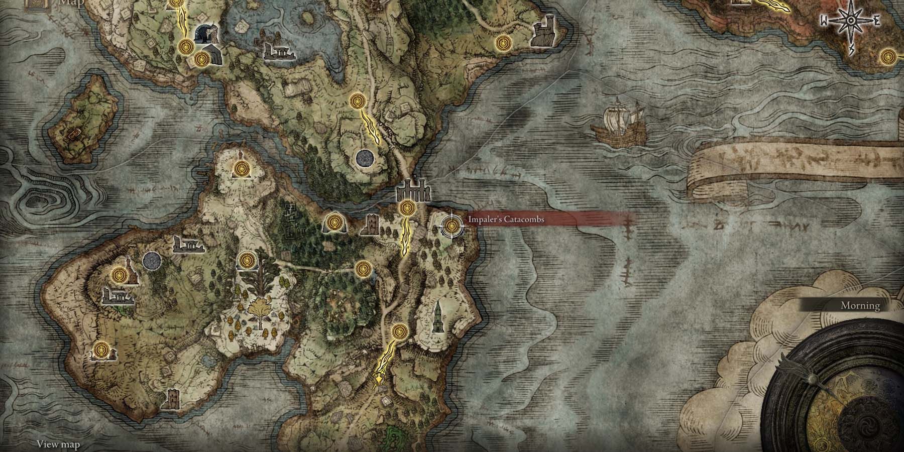 Elden Ring Impalers Catacombs Map