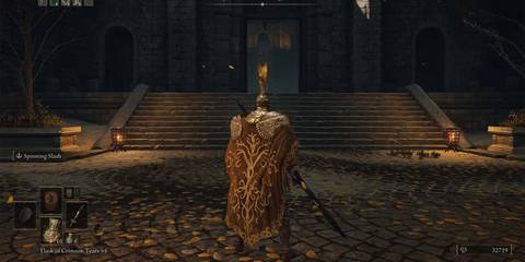 Elden Ring In Front Of Large Building Birds