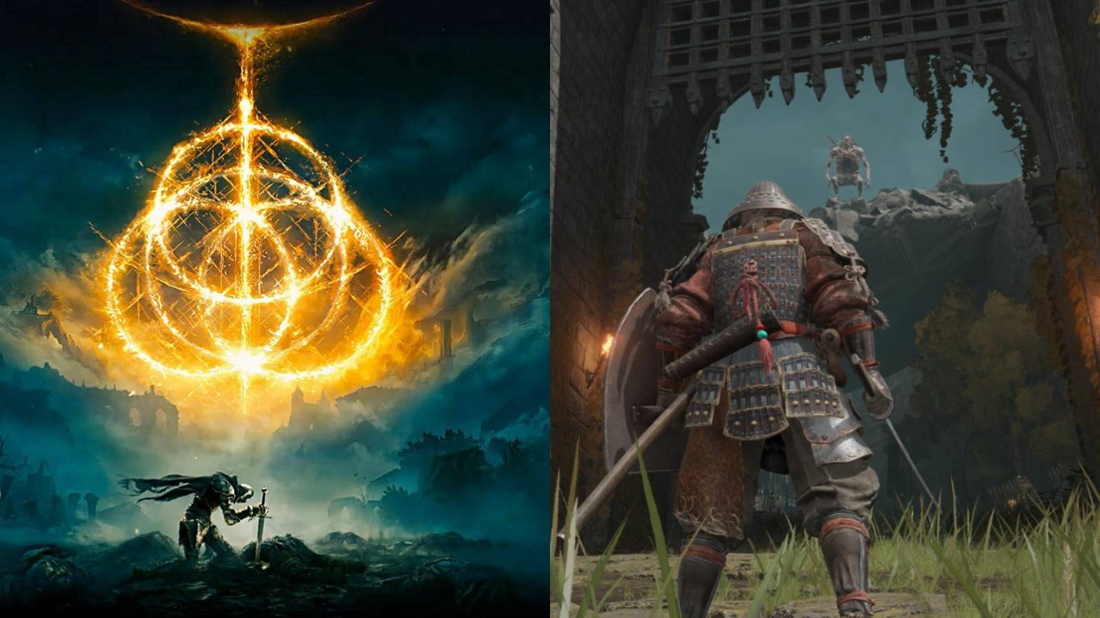 Elden Ring Key Art and Troll Waiting At the Gatefront