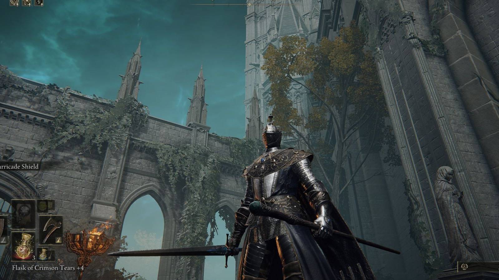 Elden Ring Moongrum Carian Knight NPC Guide Close Up Defeat