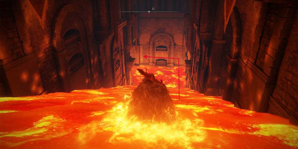 Elden Ring Through Lava To The Left Ringed Finger