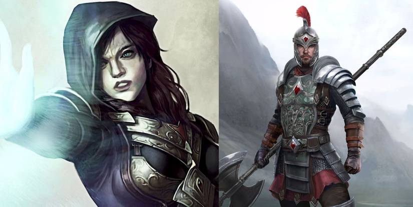 Breton woman female Imperial man male Elder Scrolls Legends