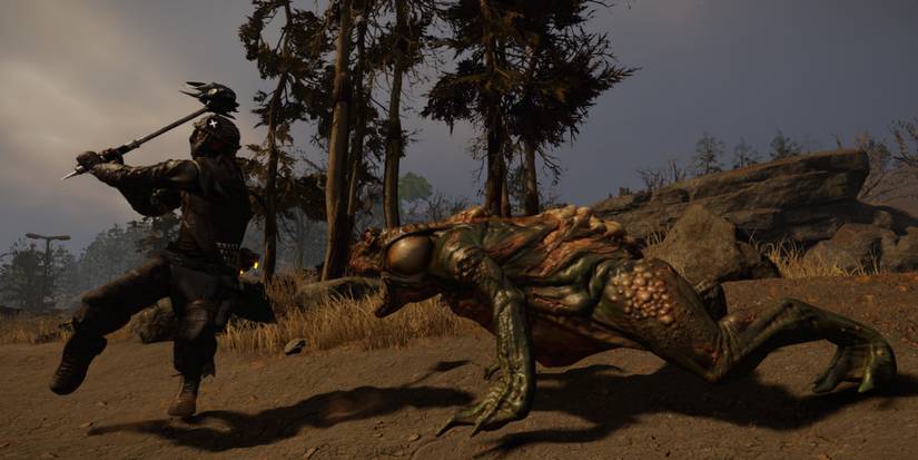 Elex II - Swinging a large weapon.