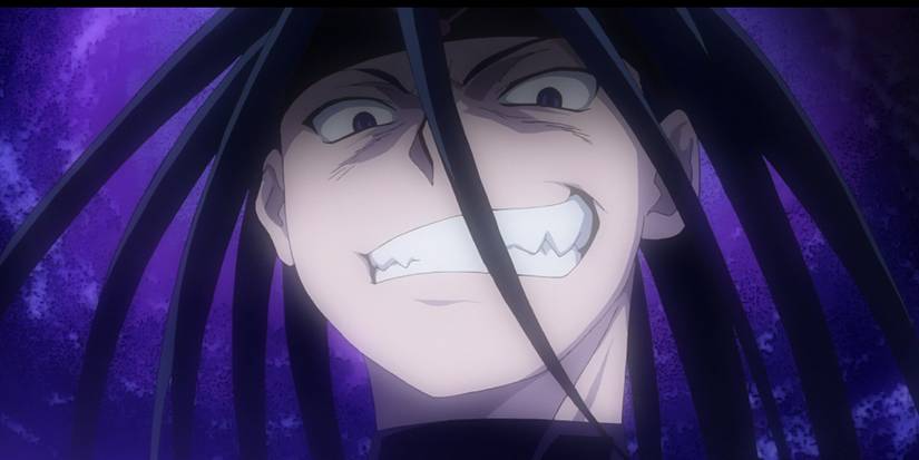 Envy grinning in Fullmetal Alchemist
