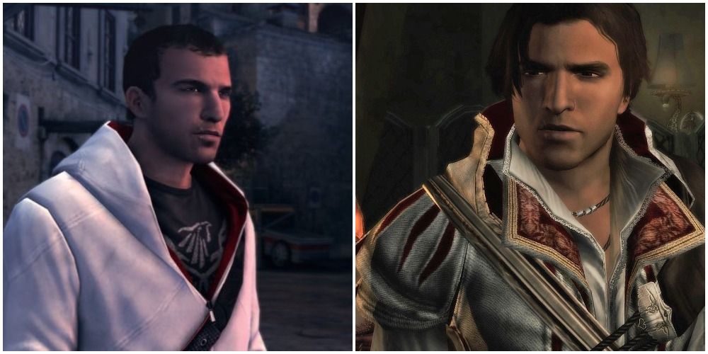 Ezio and Desmond side by side comparison