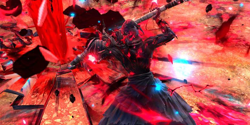 FF14 A Reaper attacking from the Enshroud mode