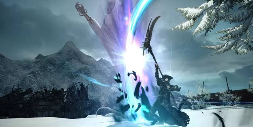 FF14 A Reaper doing a Reapers Gallows